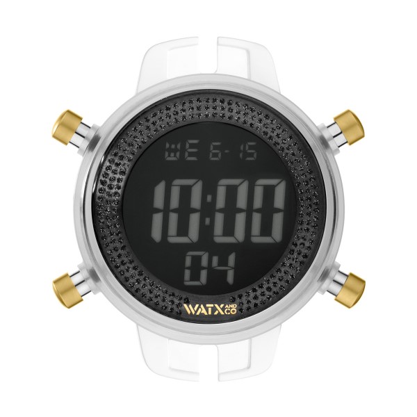 Relógio Watx Digital 43mm Gold Glitter RWA1058
