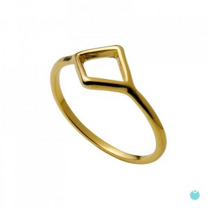 Anel Dourado Losango Aberto 1LINK-1345A