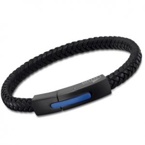 Pulseira Lotus Style Fecho Preto/Azul Trança Preta LS2055-2/3