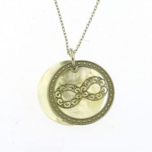 Colar Madreperola Símbolo Infinito Corrente A016674
