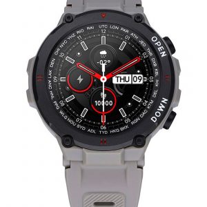 Relógio Radiant Smartwacth Watkins 45mm M.Preto Silicone Cinza RAS20603