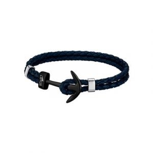 Pulseira Lotus Style Âncora Trança Dupla Azul Escuro LS1832-2/A