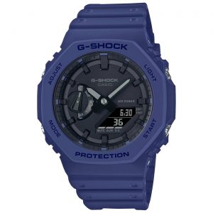 Relógio Casio G-Shock Anadigi Azul M. Preto GA-2100-2AER