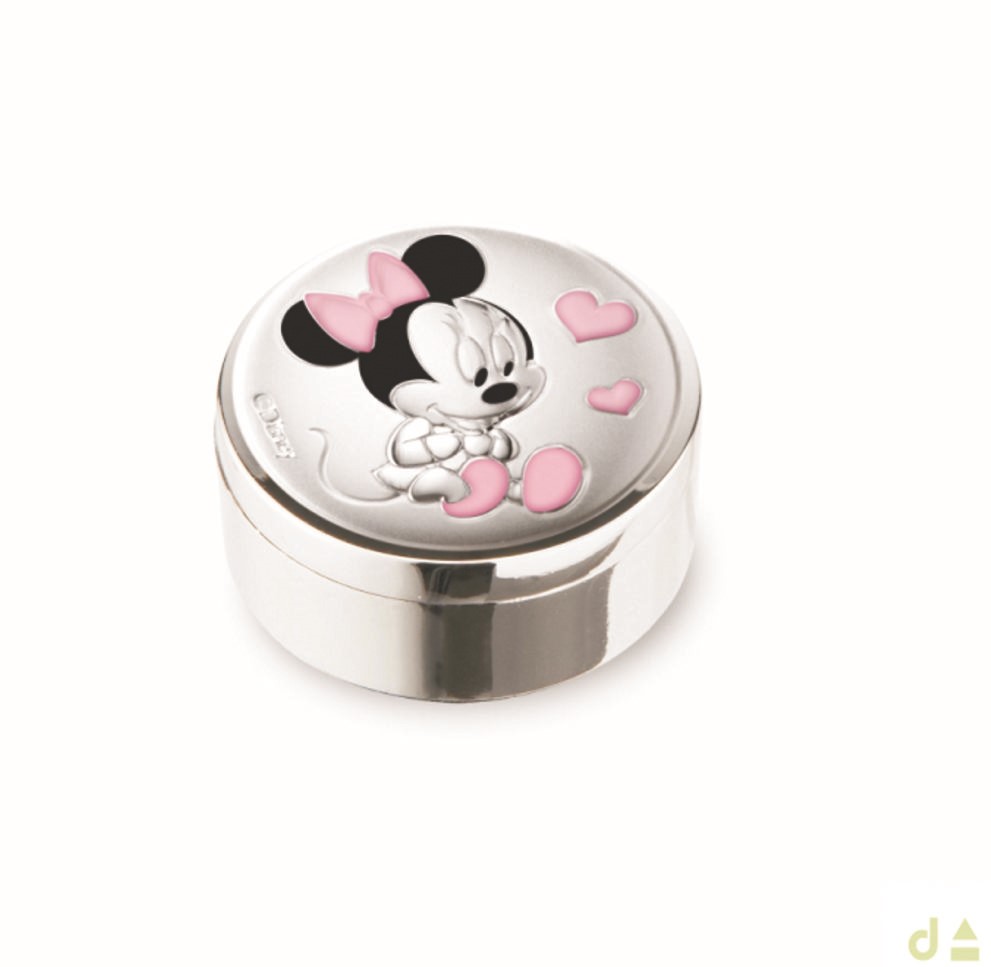 Caixa 1º Dente Minnie Redonda Prateada Rosa 4CX-VLD292.RA