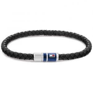Pulseira Tommy Hilfiger Magn Men Trança Preta 2790293
