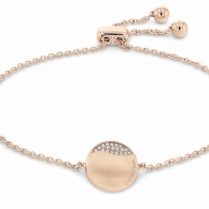 Pulseira Calvin Klein CKJ Minimal Circ Brush Brac W/Cryst CG 35000136