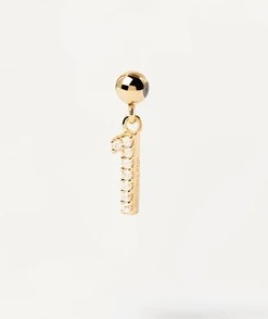 Encaixe Pdpaola Charm Number 1 Zirconias Dourado CH01-009-U