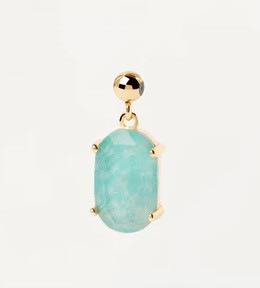 Encaixe Pdpaola Amazonite Serenity Dourado Oval CH01-016-U