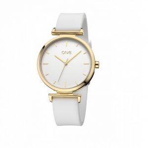 Relógio One Stylish Dourado Silicone Branco OL9273BB21L