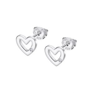 Brincos Lotus Coração Aberto Zirconias LP3217-4/1
