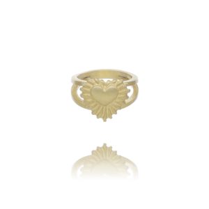 Anel Aim Crush Dourado Coração PRAN.925