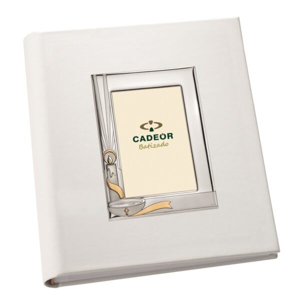 Album PVD Moldura Batismo Bicolor Vela Pia 20X25cm A38AE723/20A