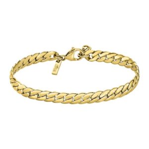 Pulseira Lotus Style Dourado Barbela Limada Fechada LS2210-2/2