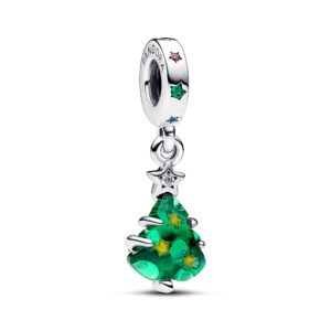 Encaixe Pandora Christmas Tree Green Zirconia Dangle 792983C01