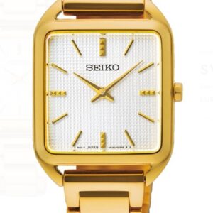 Relógio Seiko Ladies Quartzo Caixa Quadrada dourado SWR078P1