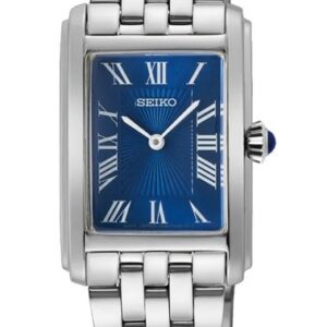 Relógio Seiko Ladies Quartzo 2 P Rectangular Azul SWR085P1
