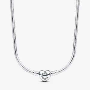 Gargantilha Pandora Snake chain Heart Clasp 393091C00-45