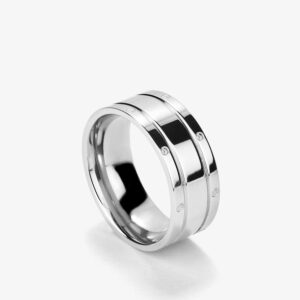 Aliança Radiant Homem Nogueiras Stack Prateado RH000140-26