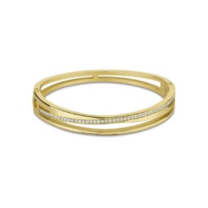 Escrava Lotus Style Dourado Carreira Zirconias LS2113-2/2