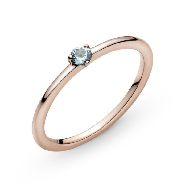 Anel Pandora Rose Light Blue Solitaire Azul Clarinho 189259C02