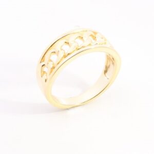 Anel Dourado Barbela Centro aberto Expedir A146125/D