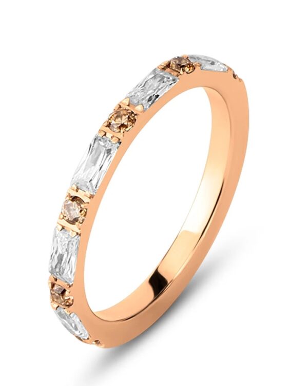 Aliança Melano FR Ava CZ Champagne RG FR60RGCH052