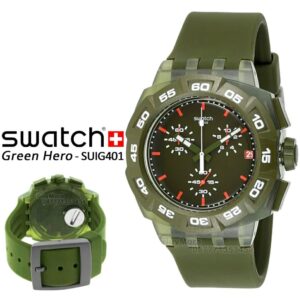 Relógio Swatch Cronoplastique “Green Hero” SUIG401