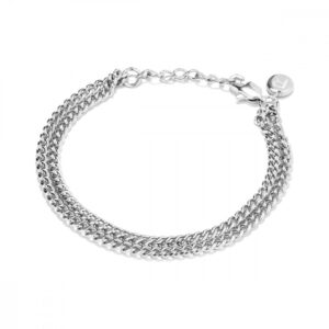 Pulseira Radiant Homem Txema Prateada Barbela Dupla RH000168