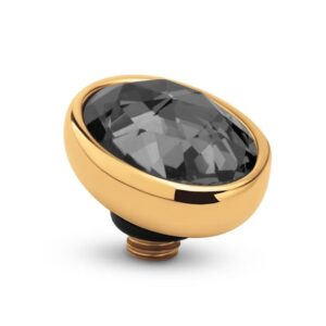 Encaixe Melano TW Misty CZ RG Transparent Black TME3RGCZ026