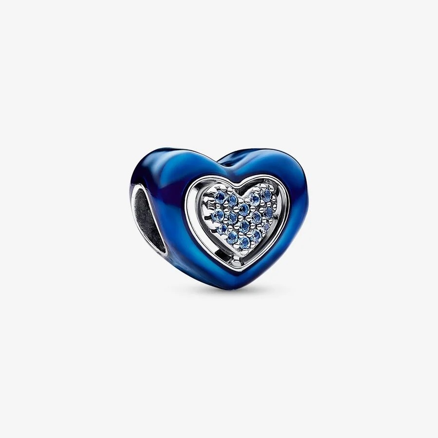 Encaixe Pandora Spinning Heart Night Blue Zirc Enamel 792750C01