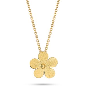 Colar Be Accori Dourado Coroa de Espírito Santo Flor Corrente PGR032/BAD