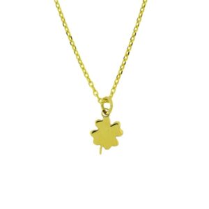 Colar Dourado Folha Trevo Chapa A018106/D