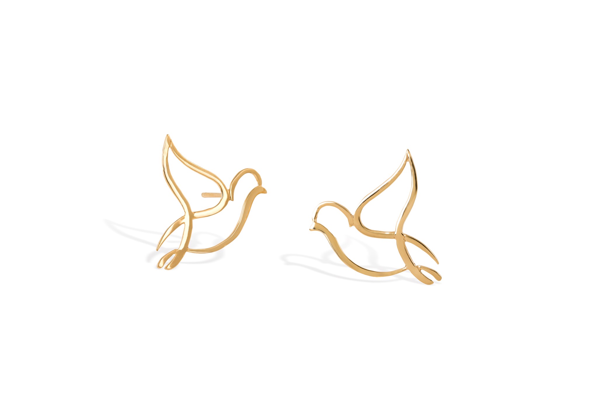 Brincos Be Accori Dourado Pombinha Tornilho PBR017/BAD