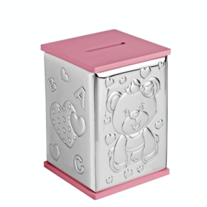 Mealheiro PVD Ursinho Paralelipipedo Rosa 4CX-DH0001.14R