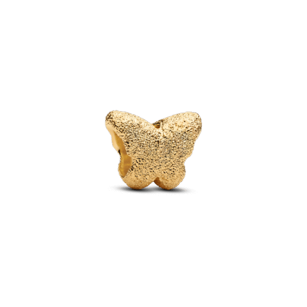 Encaixe Pandora Shine Mini Textured Butterfly 14k Gldpltd 764046C00