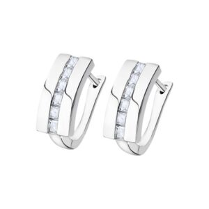 Brincos Lotus 1/2 Argola Clip Centro Carreira Zirc Quad Gr LatPol LP3329-4/1