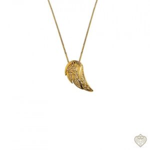 Colar Saudade Dourado Filigrana Asa 1CL-FL0445