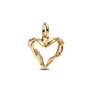 Berloque Pandora Barb Wire 14k Goldpltd Heart Medallion 762526C00