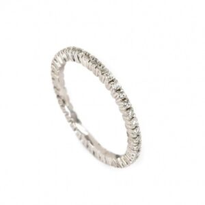 Aliança Ouro Branco 92 Diamantes ALJ0002