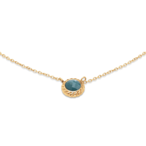 Colar Melano FR Ziva 40cm GD Retro Blue FN28GD40425