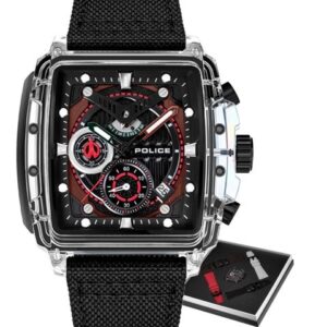 Conjunto Police Clout Chrono m/preto b/pr/az/br/vd PEWGC00770X0