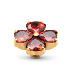 Encaixe Melano TW Heart Clover GD Dd Garnet TMG1GDCZ415