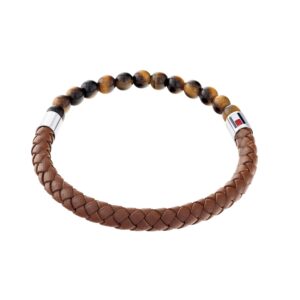 Pulseira Tommy Hilfiger Olho Tigre+Pele Castanha 2790474