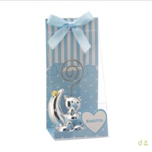 Porta-foto/Marcador Ursinho Azul Lua 4BI-DHBA4210-01A