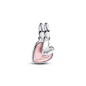 Encaixe Pandora Mother and Daughter Hearts Spittable Dangle Pink Mother793766C01