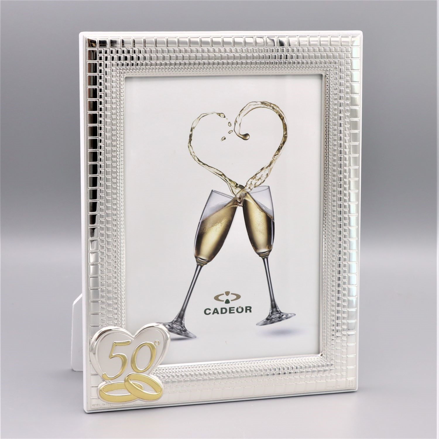 Moldura 50º Aniversário Rect Quadriculado 9X13cm A34106D/50