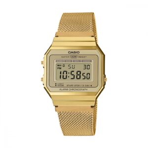 Relógio Casio Dourado Malha Mesh A700WEMG-9AEF