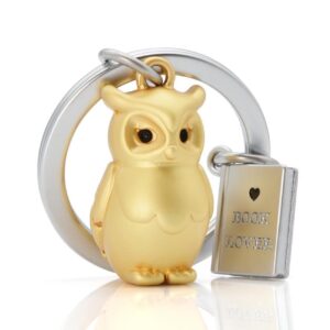 Porta-Chaves Metamorphose Mocho Dourado Livro Prateado MTM279-01