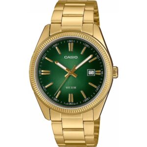 Relógio Casio Collection Dourado M. Verde MTP-1302PGC-3AVEF