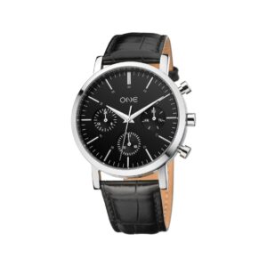 Relógio One Regent M. Preto Pele Preta OG9833BP51L